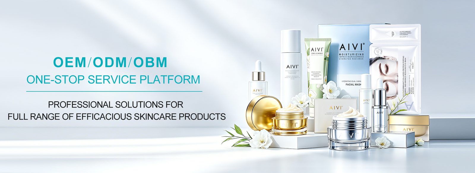 OEM / ODM / OBM one-stop service platform for efficacious skincare products